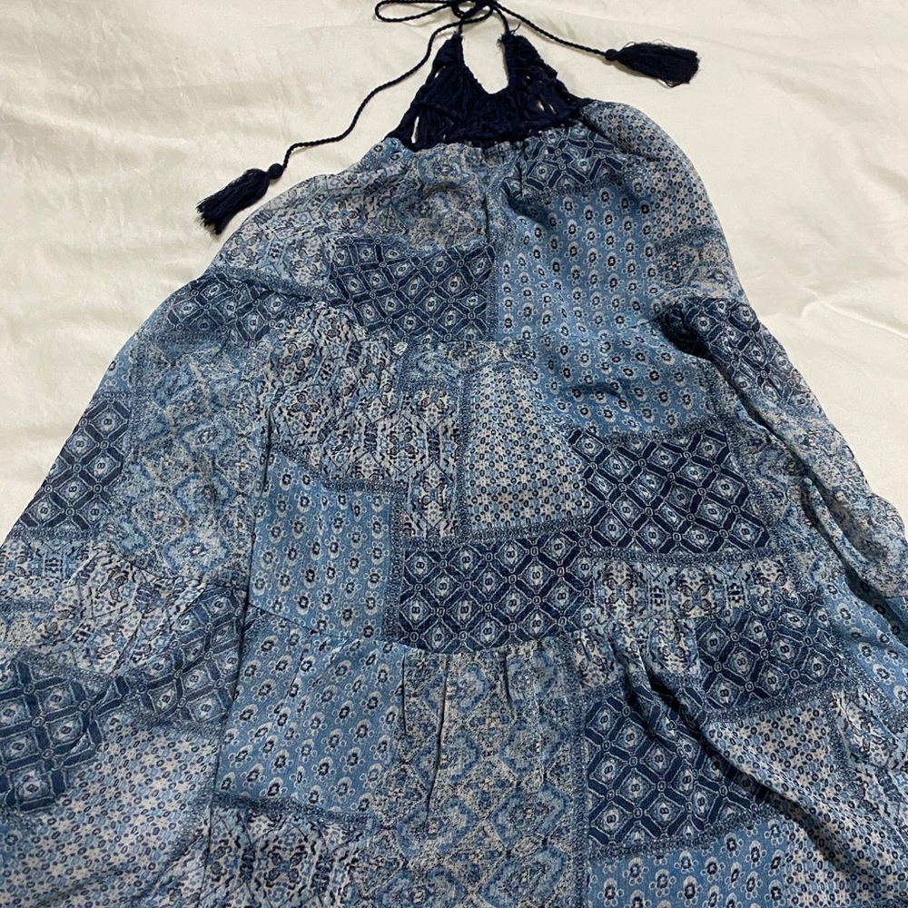 Halter Dress With A Patch Work Pattern - image 1